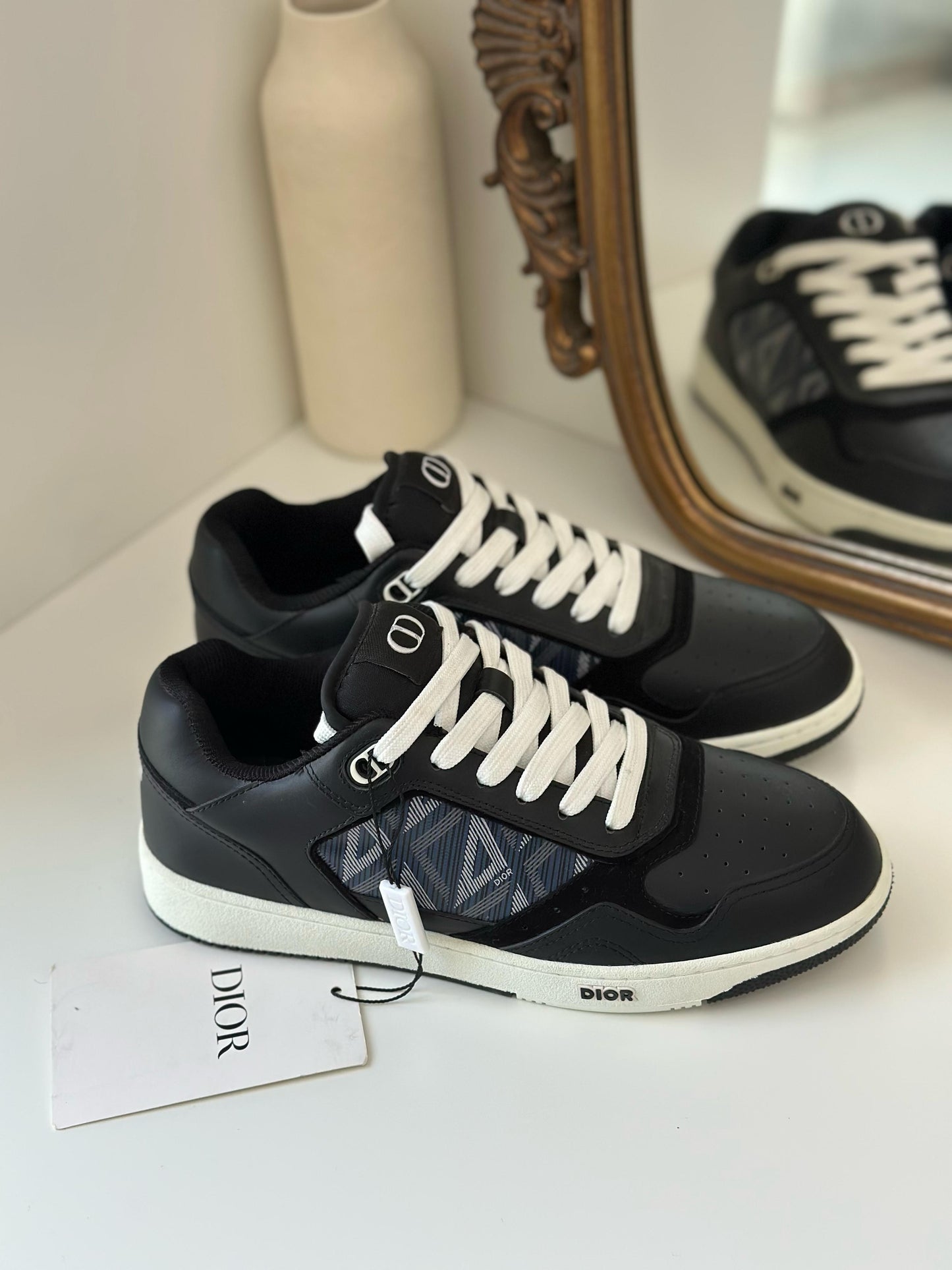 Dior B27 Low 'Black CD Diamond' Sneakers – Style 3SN272ZPP90051 (Men’s)