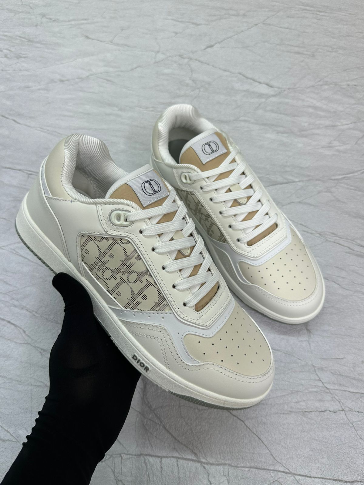Dior B27 Low-Top Sneakers – White with Dior Oblique Galaxy Leather