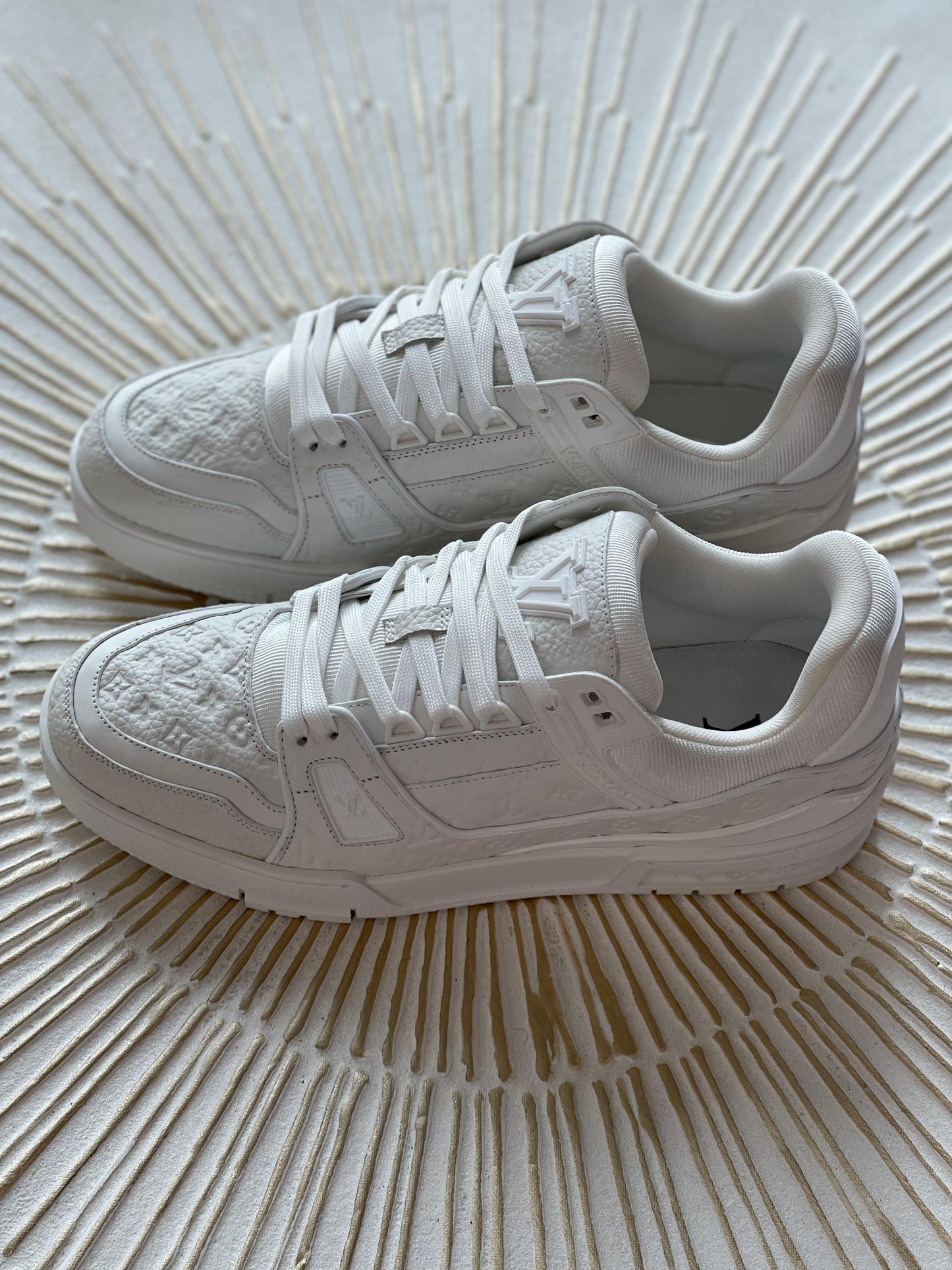 Louis Vuitton LV Trainer Sneaker – White Monochrome Calf Leather (US Men’s)