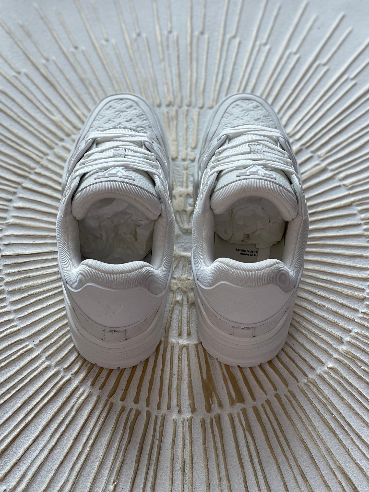 Louis Vuitton LV Trainer Sneaker – White Monochrome Calf Leather (US Men’s)