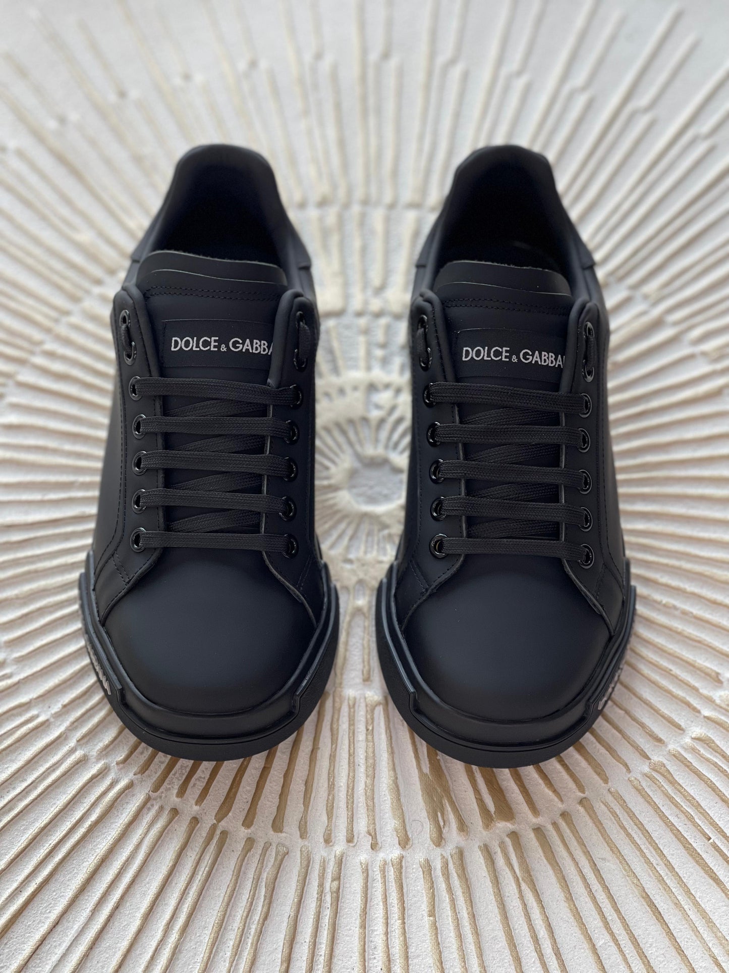 Dolce & Gabbana Calfskin Nappa Portofino Sneakers – Black (Men’s)