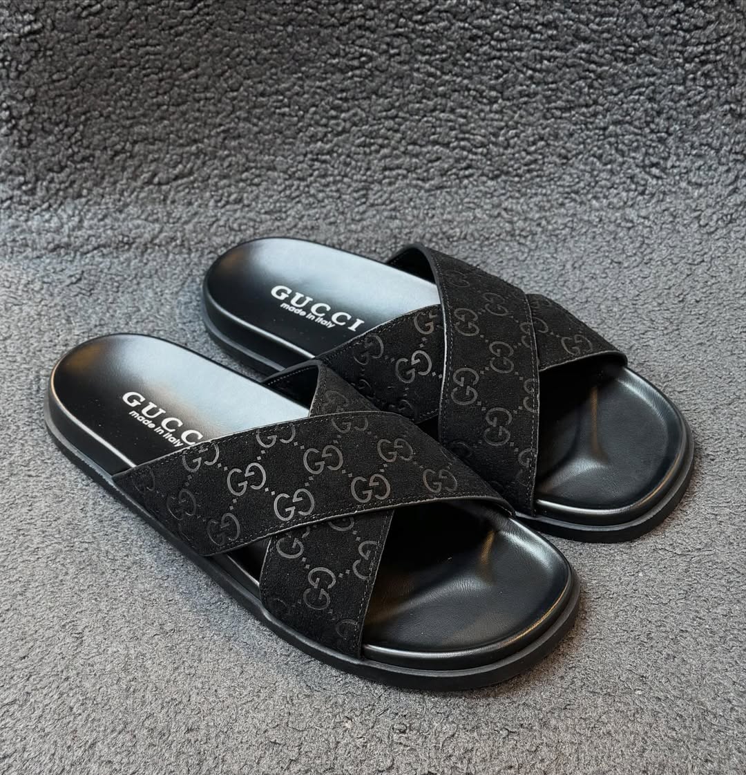 Gucci G Suede Slides Men