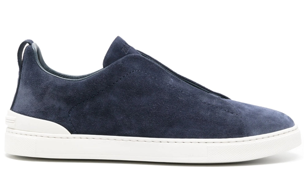 Zegna Triple Stitch suede sneakers "Blue"