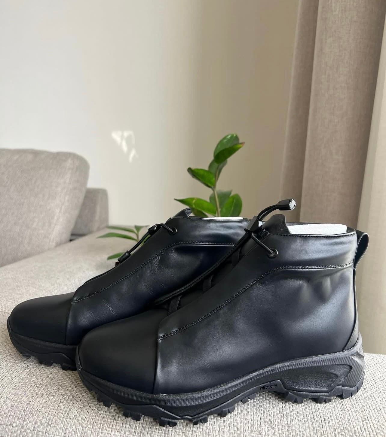 Zegna Triple Stitch Vetta Leather Sneakers | Black