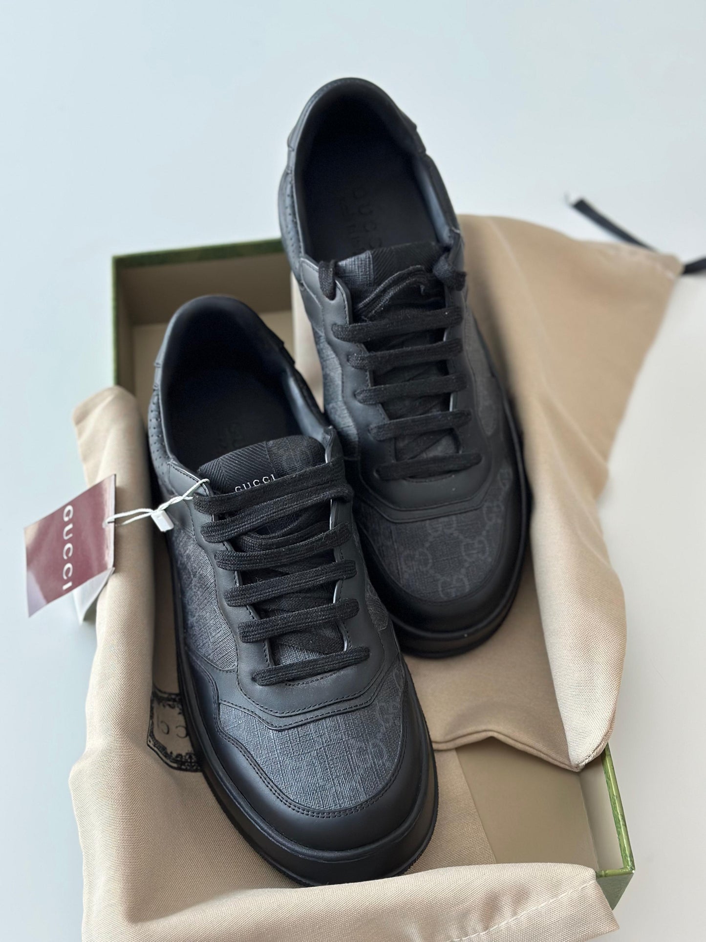 Gucci Chunky B Leather Sneakers – Chunky Low-Top (Perforated or GG Canvas)