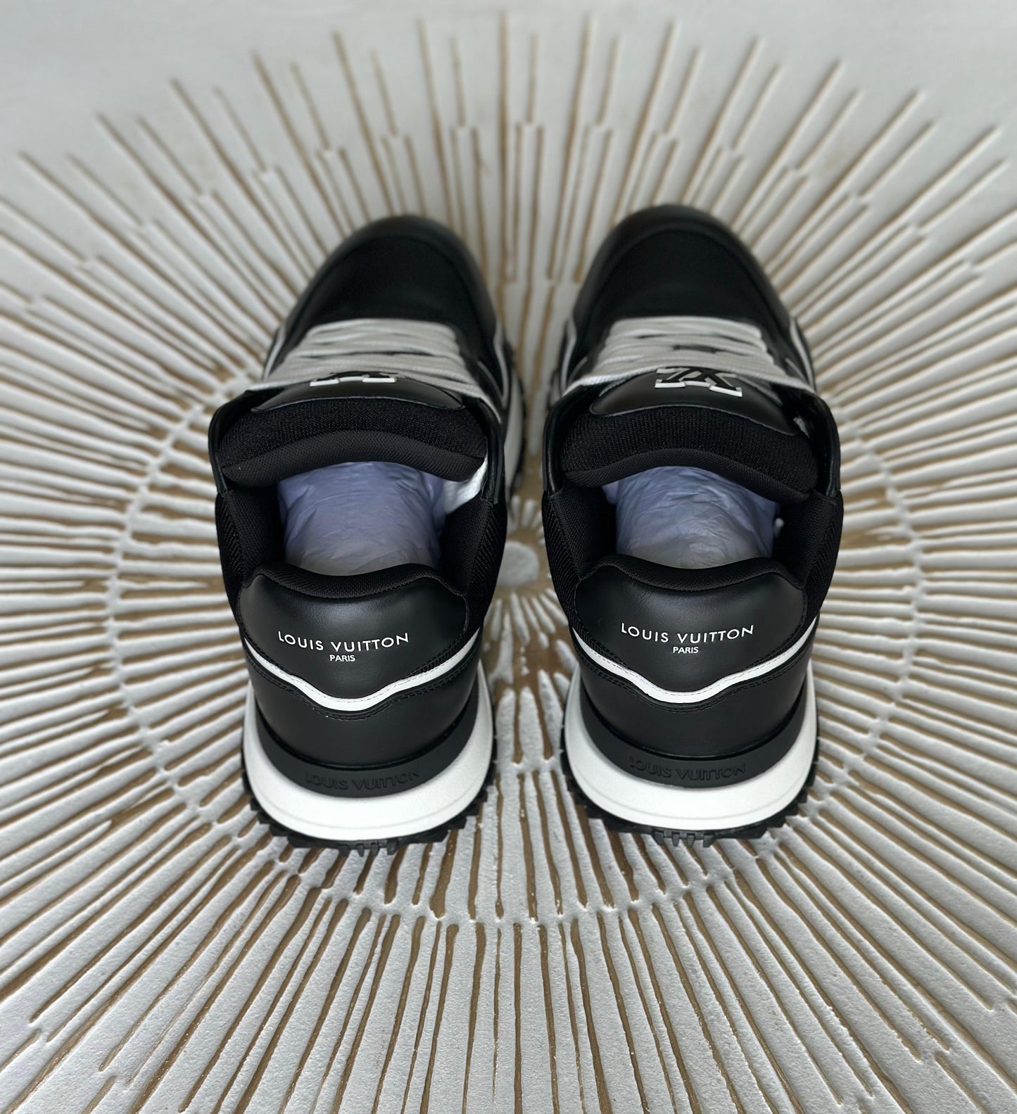 Louis Vuitton Run Away Maxi Sneaker – Black Calf Leather (Style 1AHSRU, Men’s, Prefall 2025)