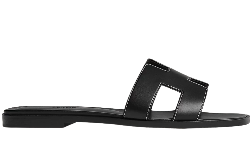 Hermes Oran Sandal iconic H"Black"