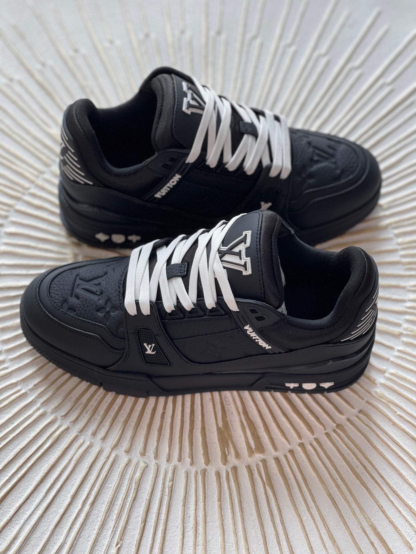 Louis Vuitton LV Trainer Sneaker – Black Monogram Calf Leather (Men’s)