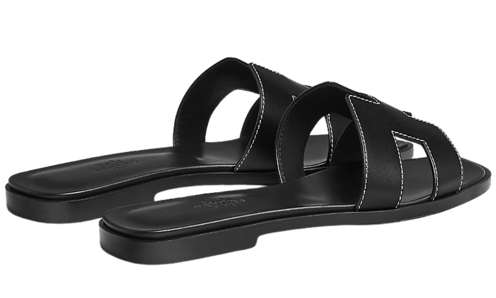 Hermes Oran Sandal iconic H"Black"
