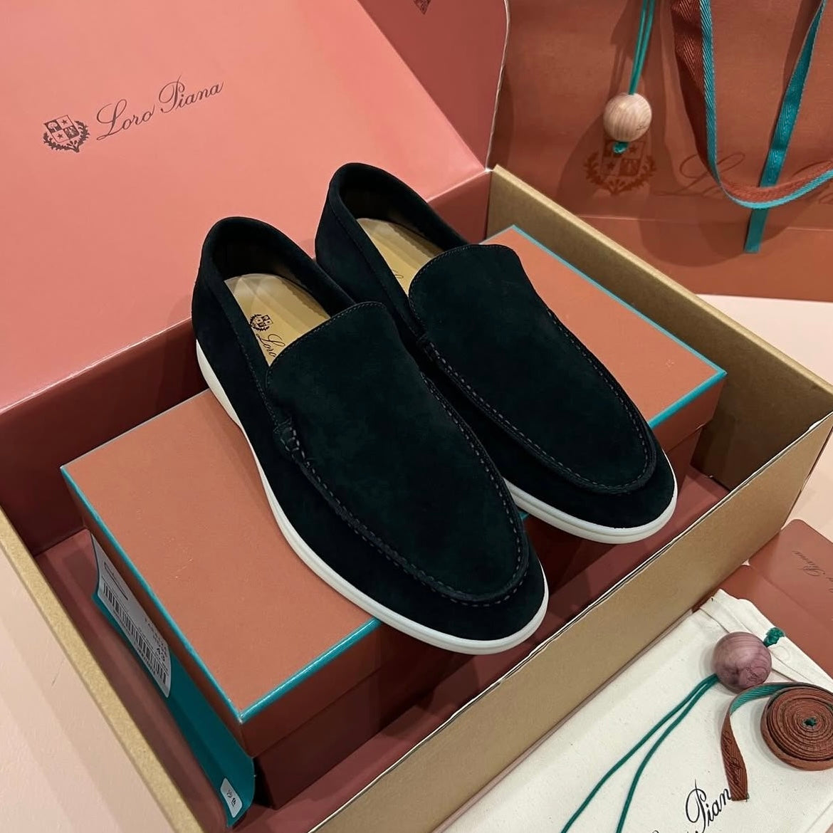Loro piana Summer Walk Loafer Suede Black
