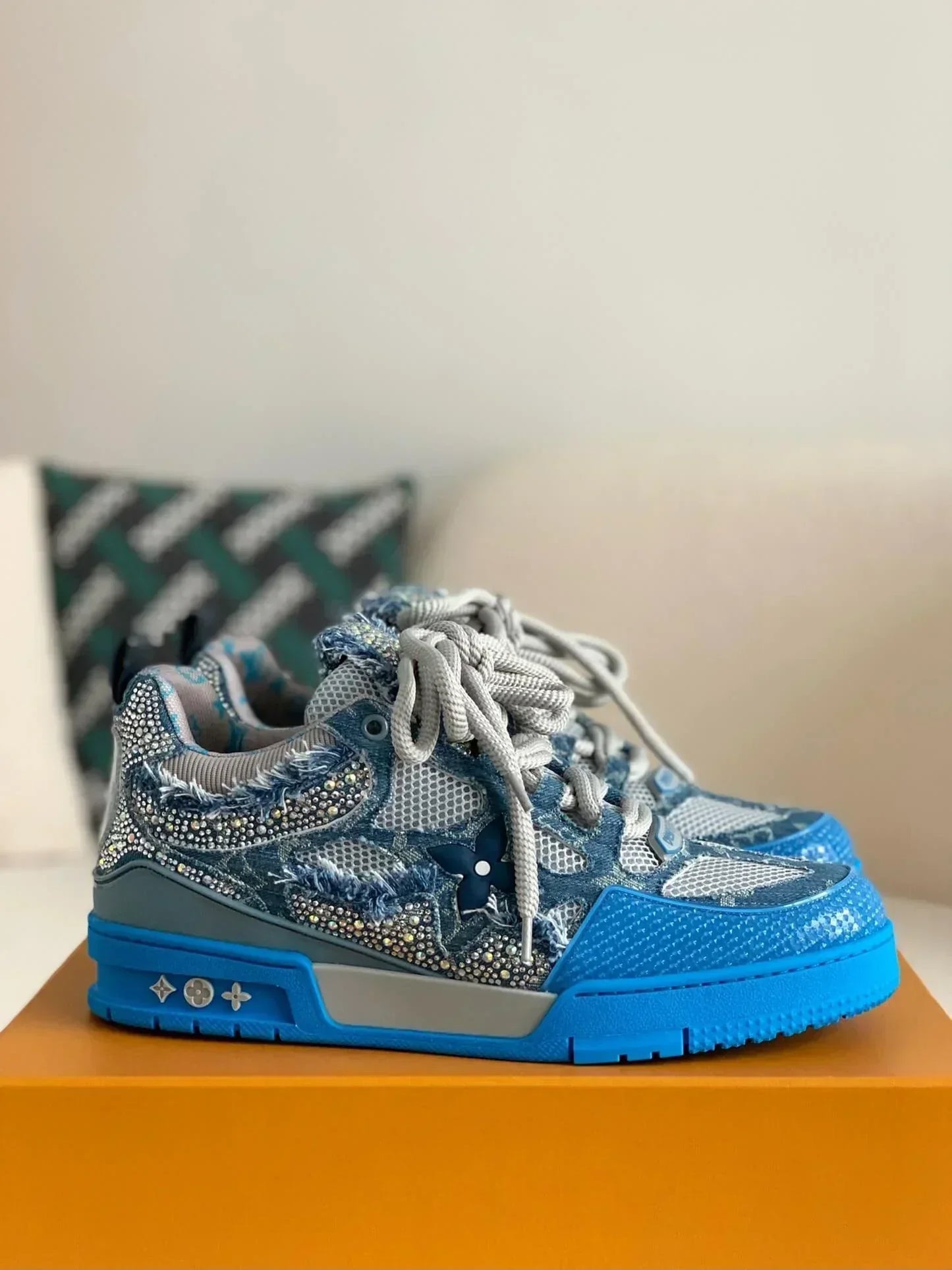 Louis Vuitton Skate Crystal – Blue Swarovski Monogram