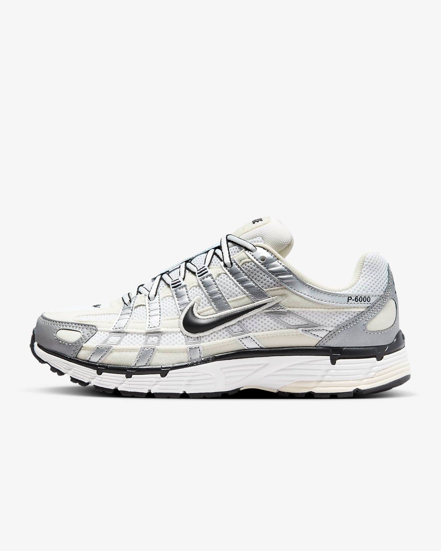 Nike P-6000 Summit White Metallic Silver