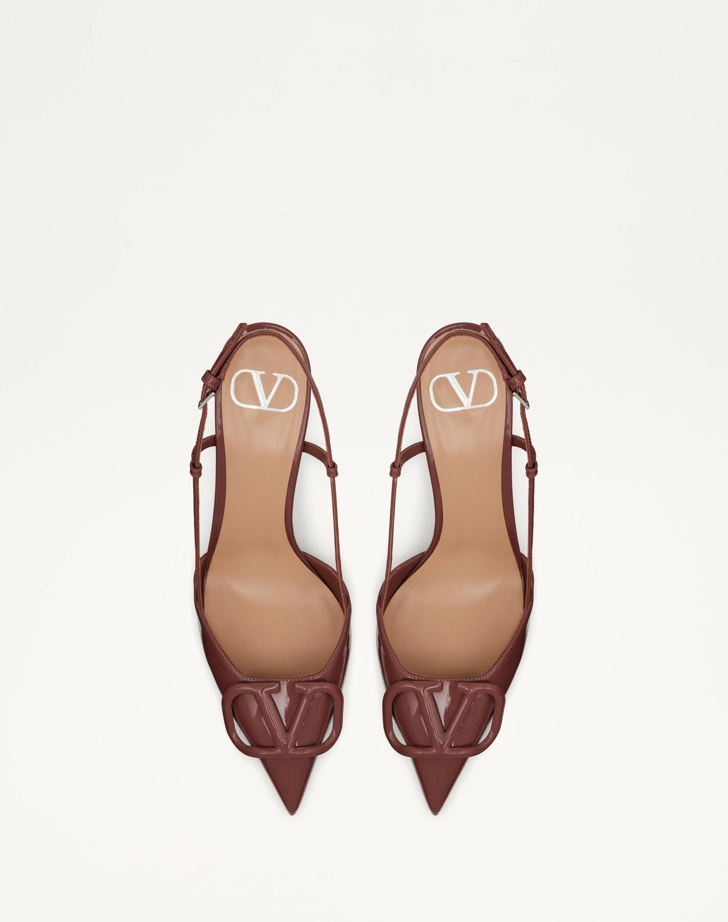 Valentino Brown Lace Up Heels