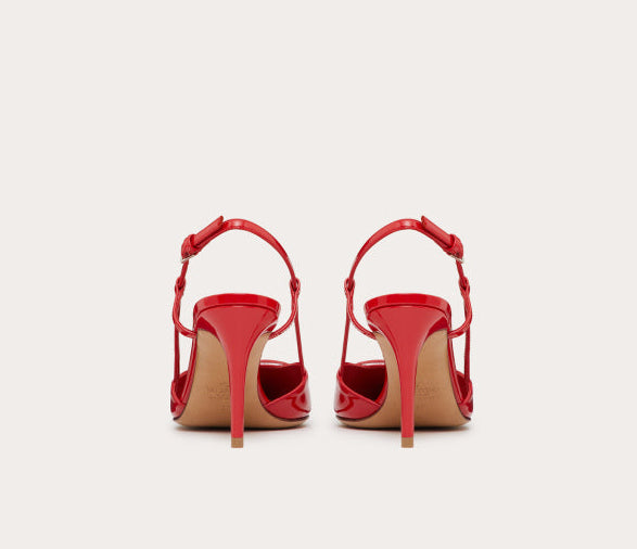 Valentino Red Lace Up Heels