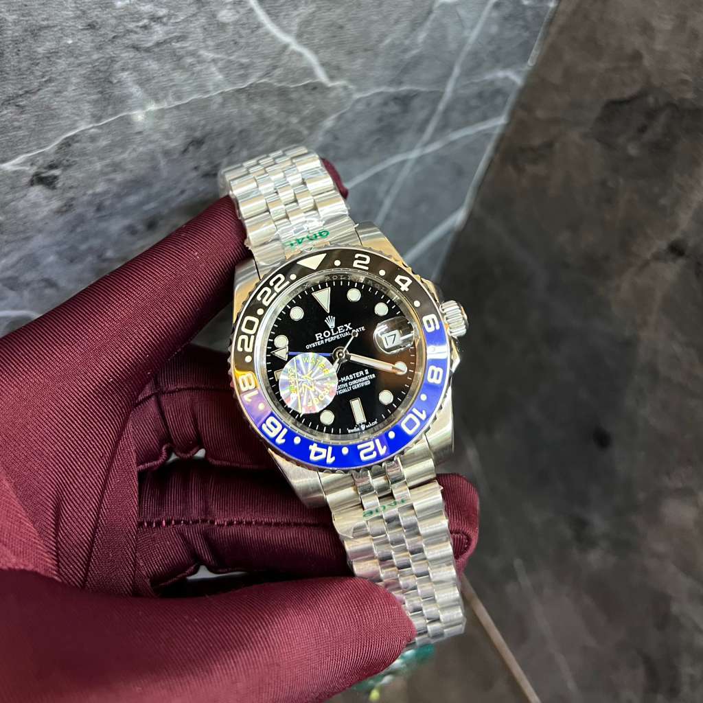 Rolex GMT Master II with a Black and Blue Ceramic Bezel