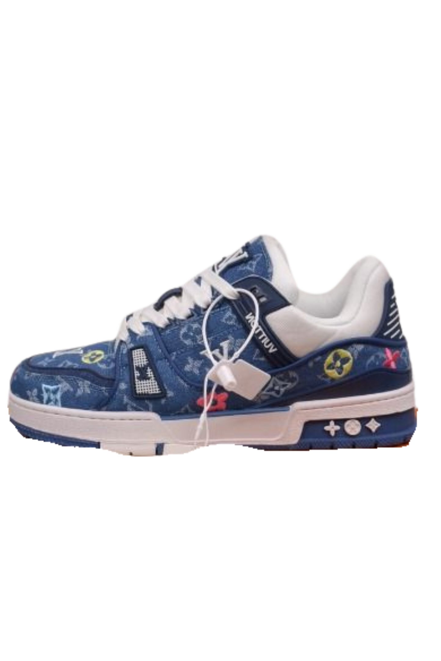 Louis Vuitton Trainer Blue Denim Embroidered
