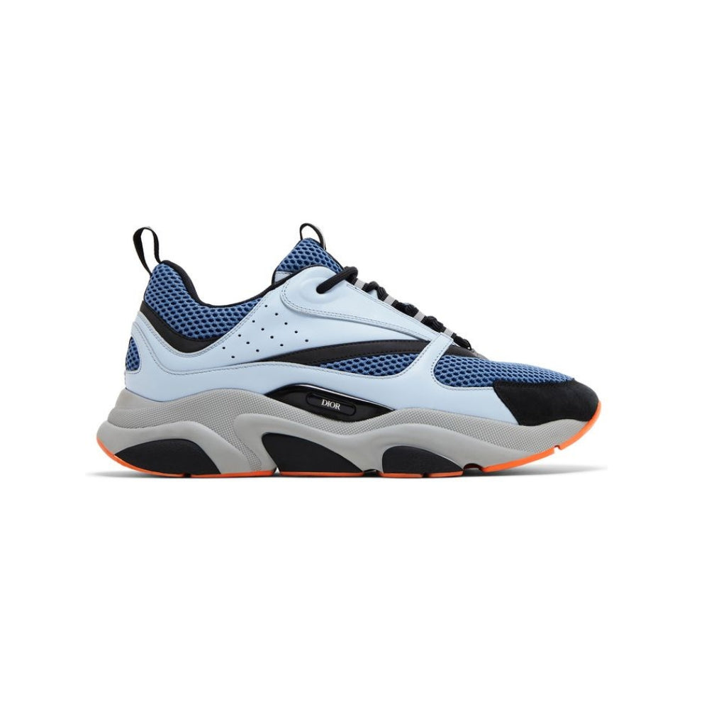Dior Runners Orange DIOR B22 Runner Grey Orange Blue Mesh Leonardo Fashion