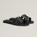 Hermès Oran Sandal Navy Leather