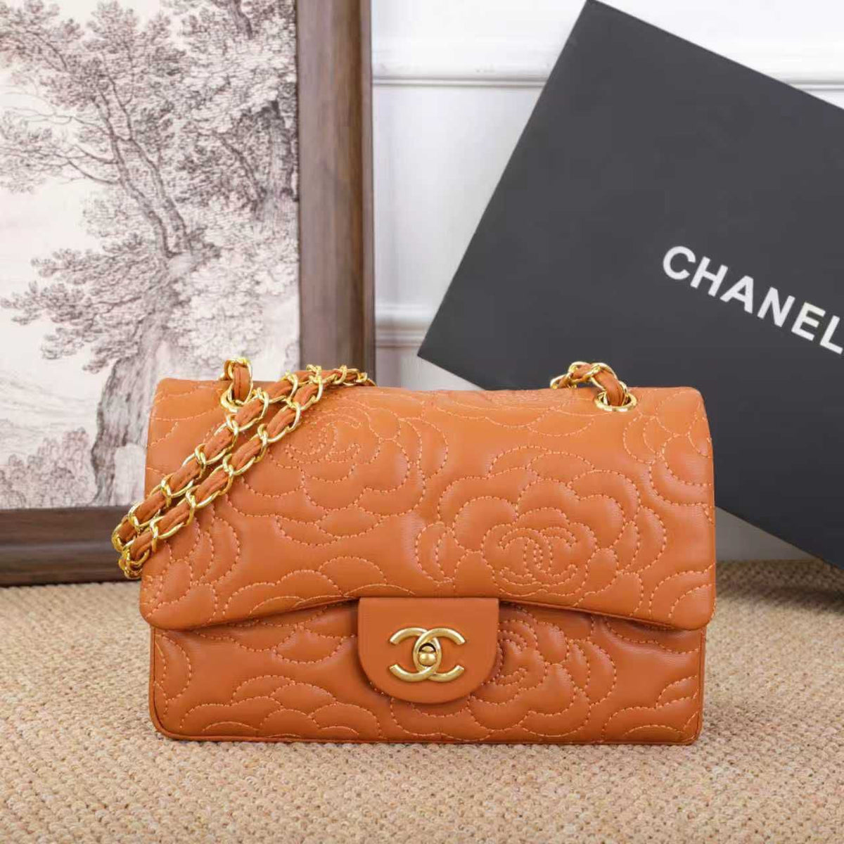 Chanel Bag | Camellia Embossed Flap Bag