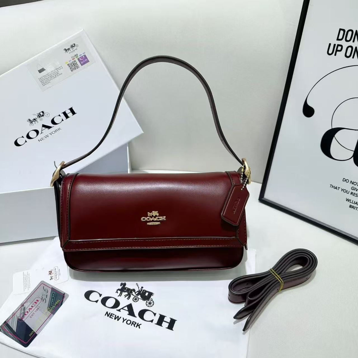 Coach Bag | Etta Small Flap Red Leather