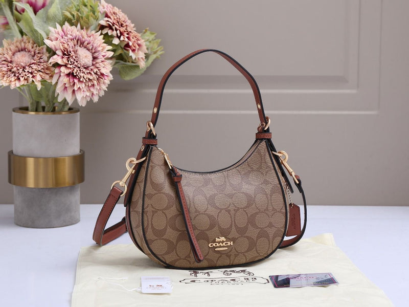 Coach Bag | Kleo Hobo Signature Canvas Khaki Brown