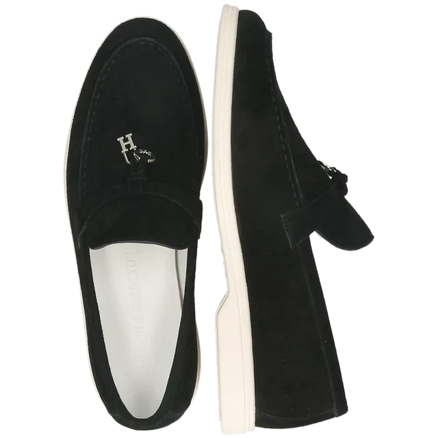 Loro Piana Women's Loafers | Babouche Charms Walk Black