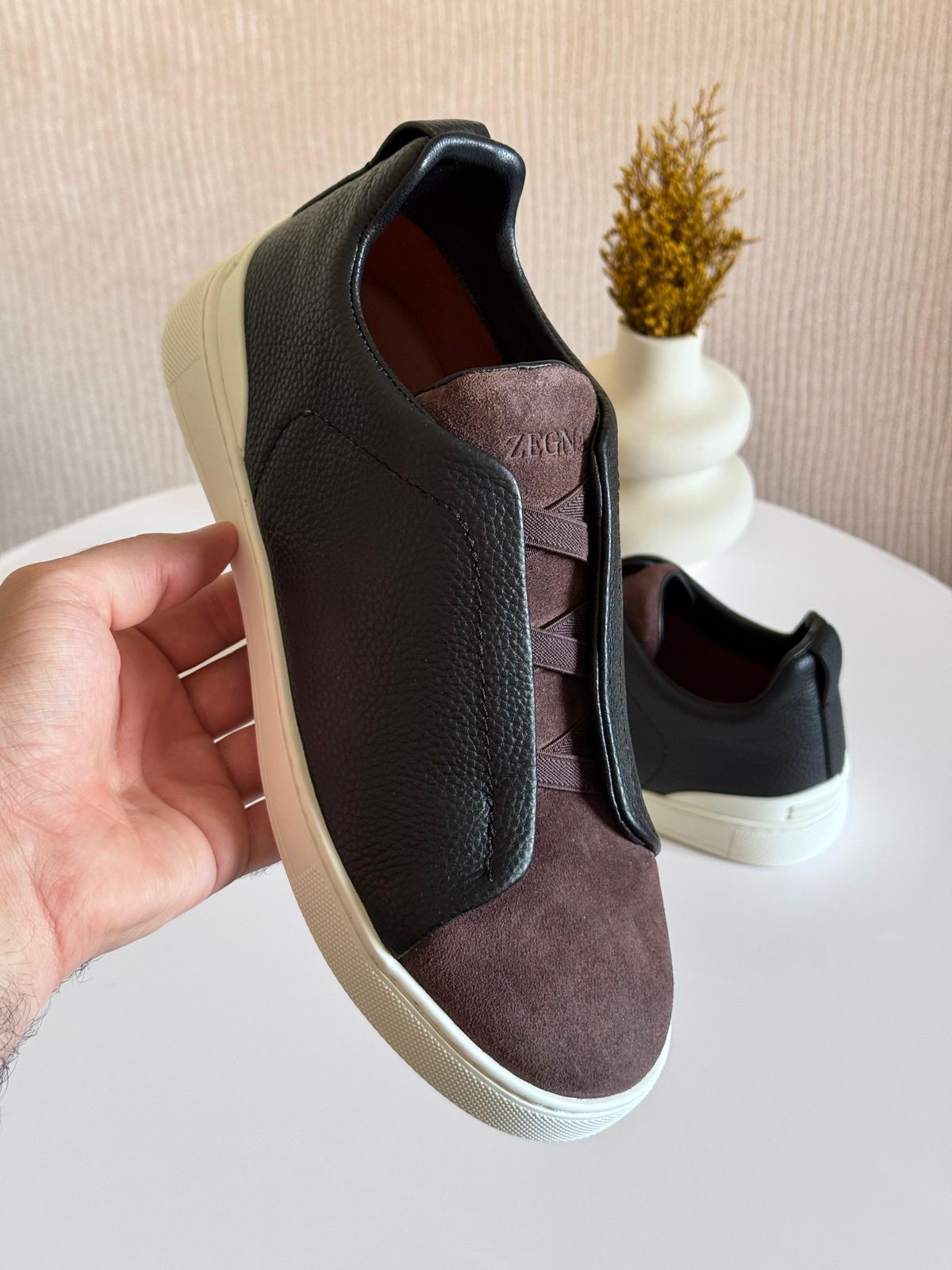 Zegna Elasticated slip-on Sneakers | Violet