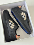 Burberry Check Leather Men's Sneakers – Black