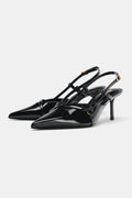Zara Women's Black Slingback Heels