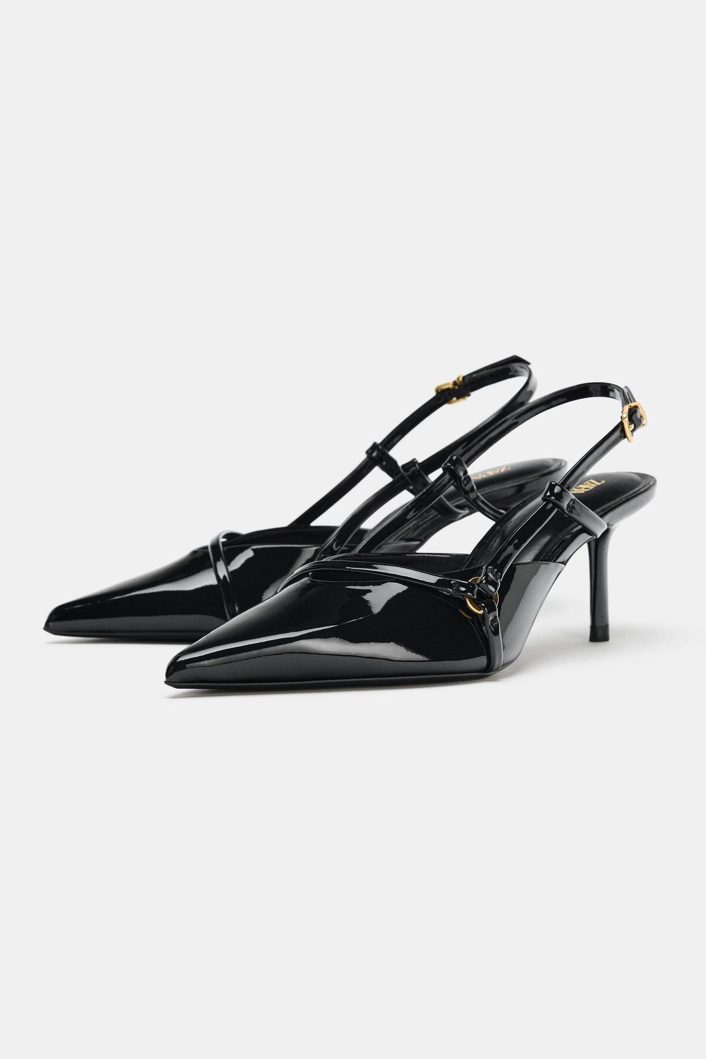 Zara Women's Black Slingback Heels