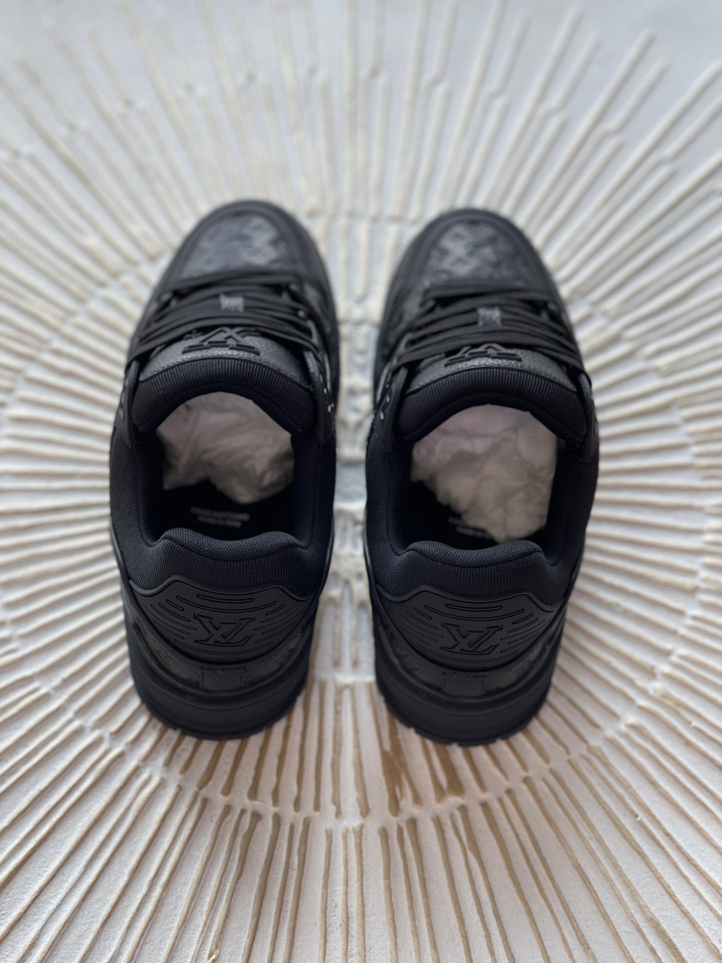 Louis Vuitton LV Trainer Sneaker – Triple Black Monogram Denim & Leather (Men’s)