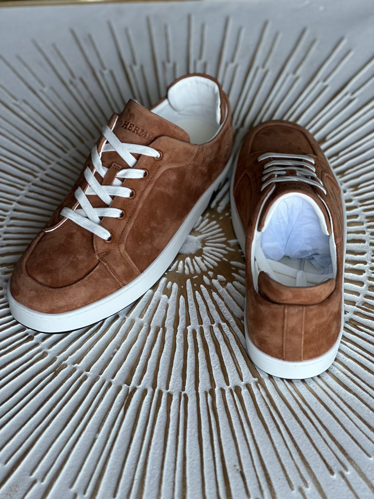 Hermès Kid Sneaker in Beige/Natural – Minimalist Men’s Leather Sneakers
