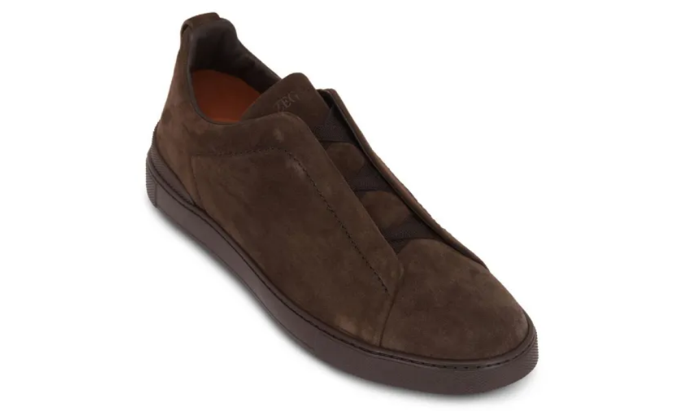 Zegna Low-top suede sneakers "Brown"