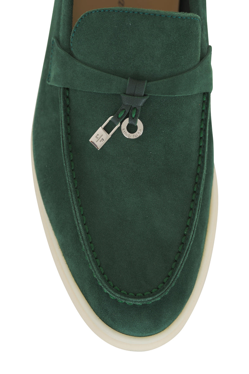 Loro Piana Women's Loafers |Summer Charms Glass Green