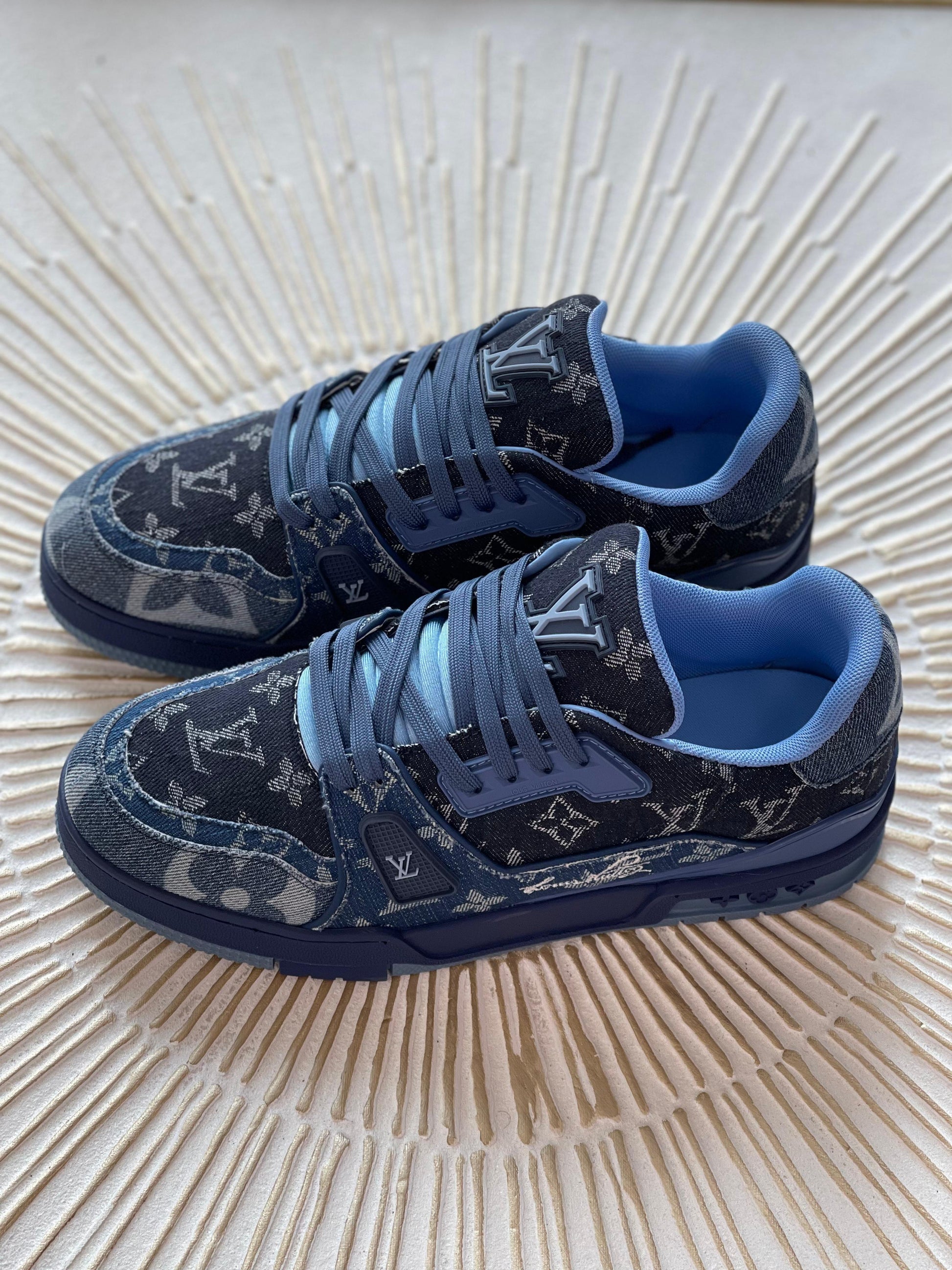 Louis Vuitton LV Trainer × Nigo – Blue Denim Monogram Sneaker (Men’s)