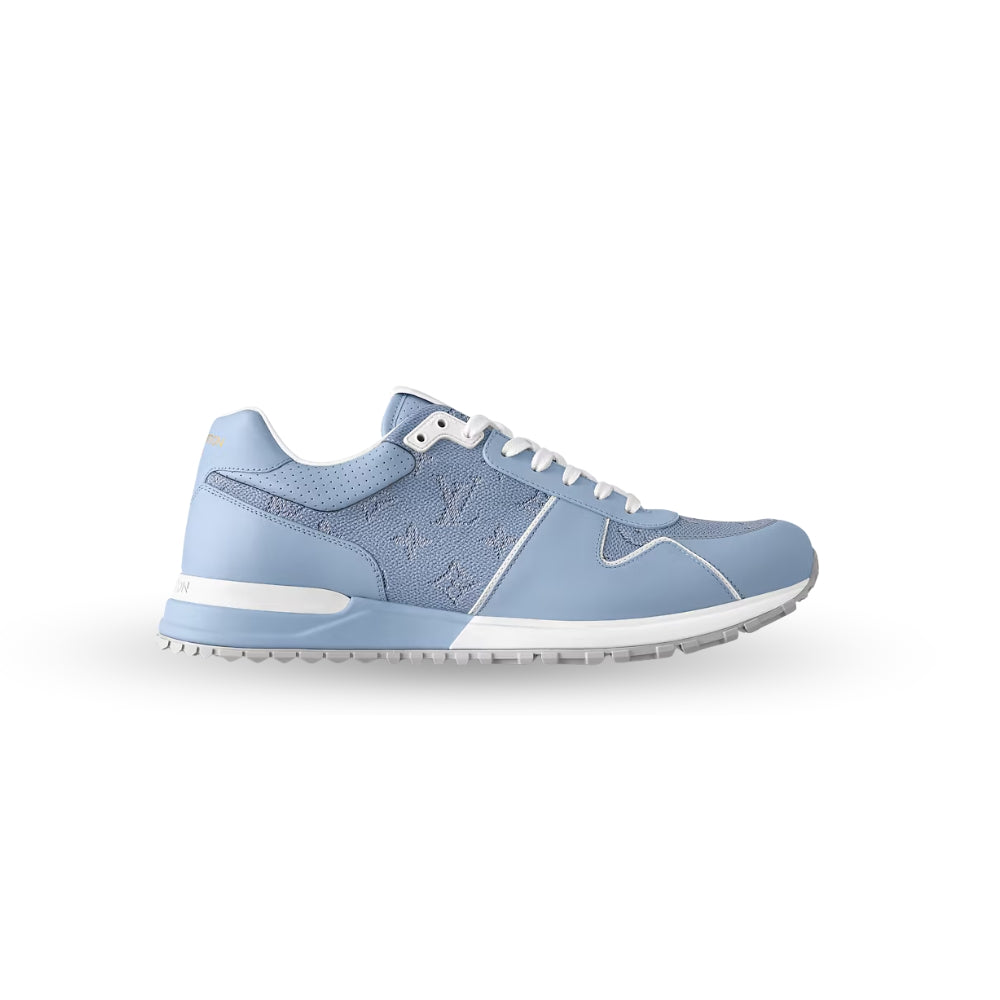 Louis Vuitton Run Away Daily Sneaker – Blue Monogram Grained Calf Leather (Men’s)