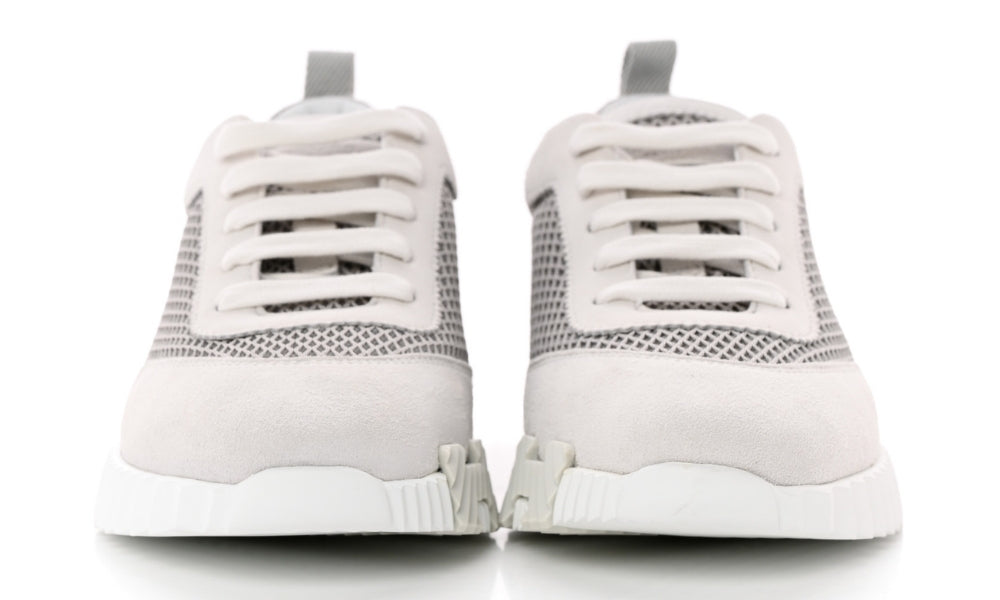 Hermès Air Mesh Suede Goatskin Bouncing  "Gris Lulea White"