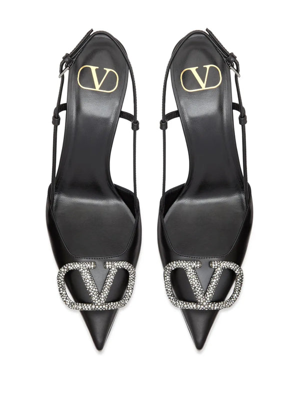 Valentino Garavani 80mm VLogo Signature slingback pumps