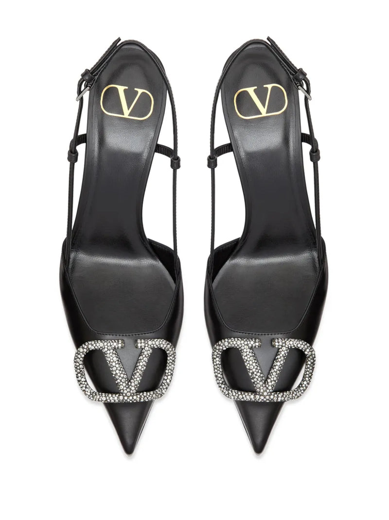 Valentino Garavani 80mm VLogo Signature slingback pumps