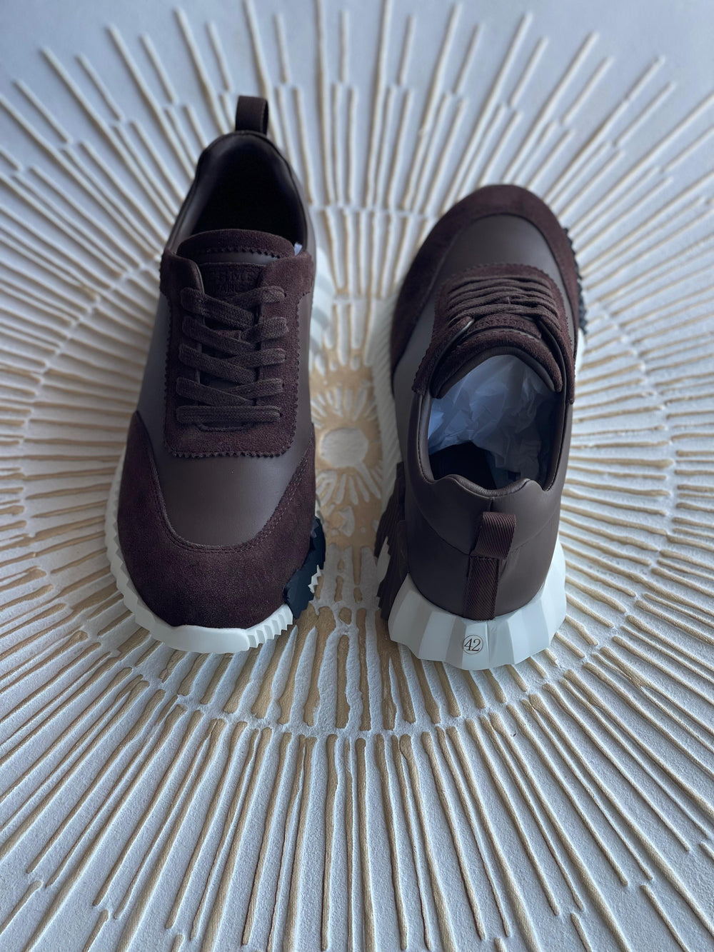 Hermès Bouncing Sneaker in Beige/Natural – Lightweight Suede & Mesh Urban Sneaker”