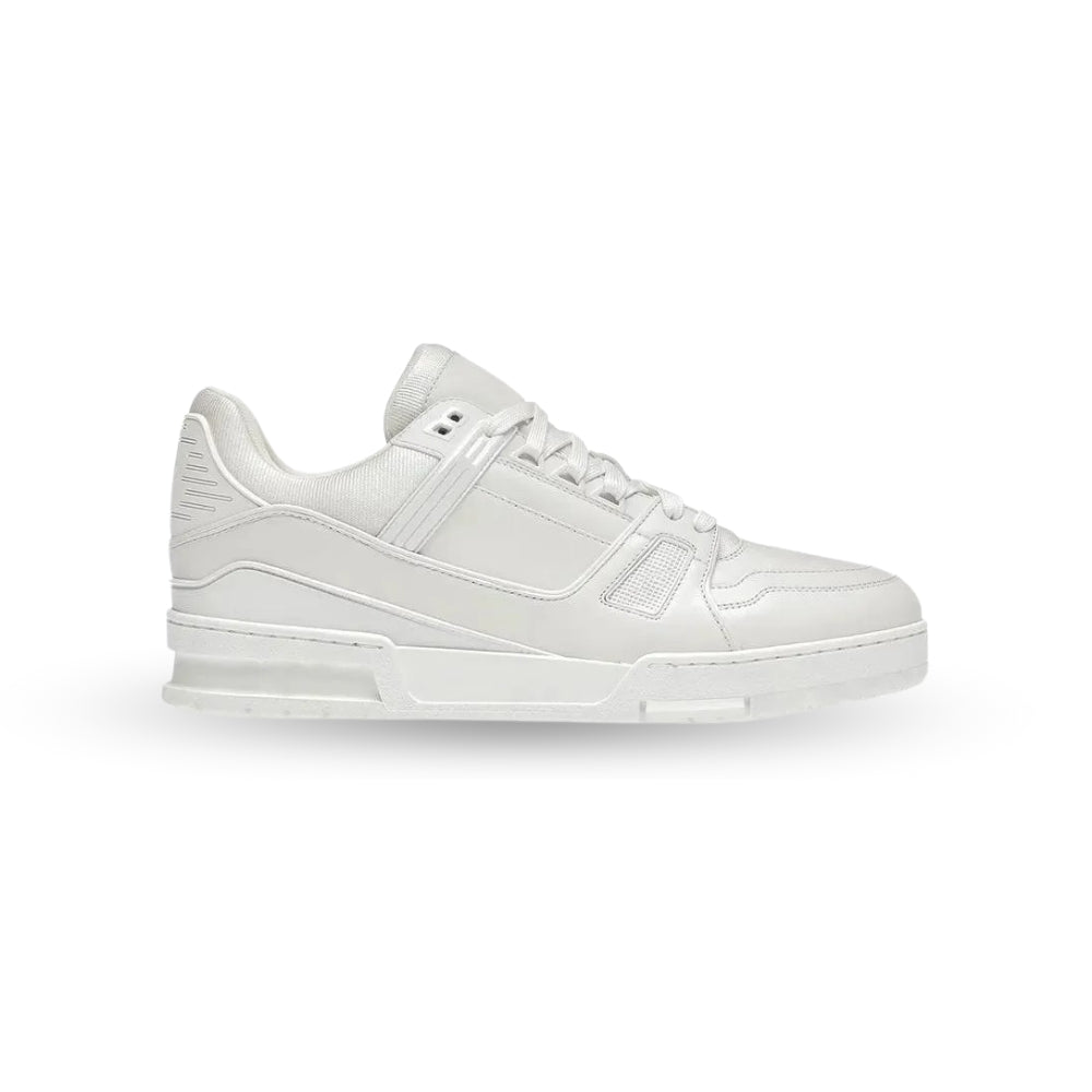 Louis Vuitton LV Trainer Sneaker – Triple White Calf Leather (Men’s)