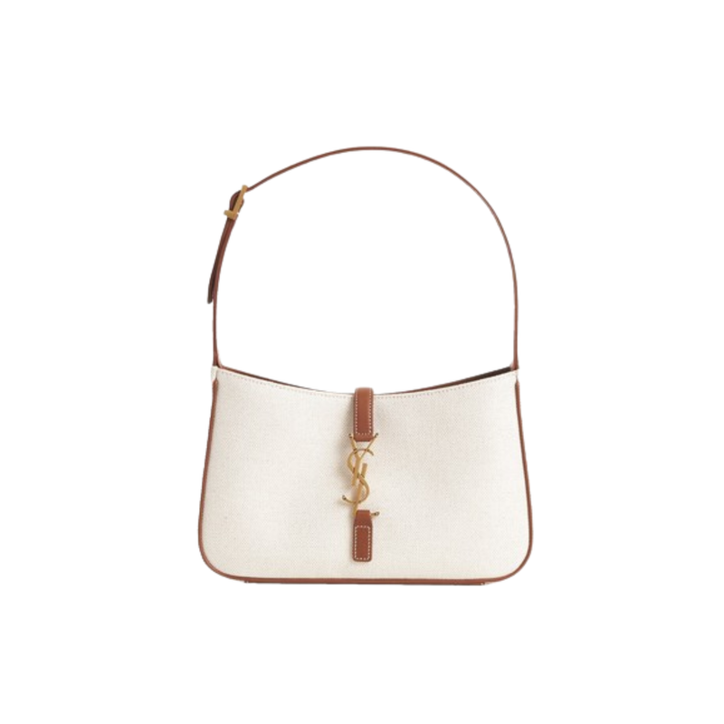 Saint Laurent Bag | Le 5 à 7 canvas and leather hobo bag