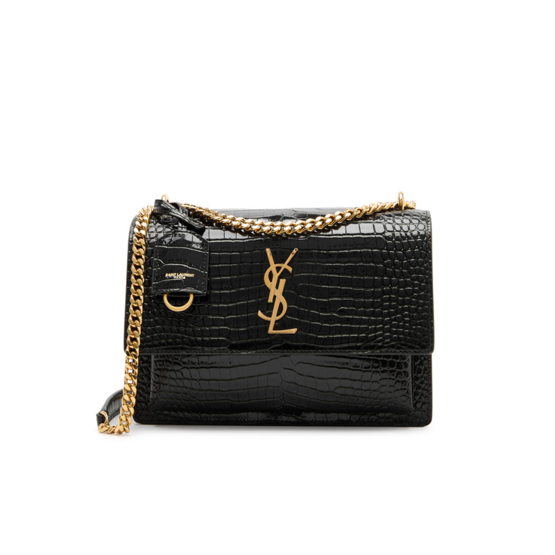 Saint Laurent Bag | Sunset crocodile leather shoulder bag