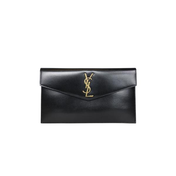 Saint Laurent Bag | Uptown pouch in black calfskin leather