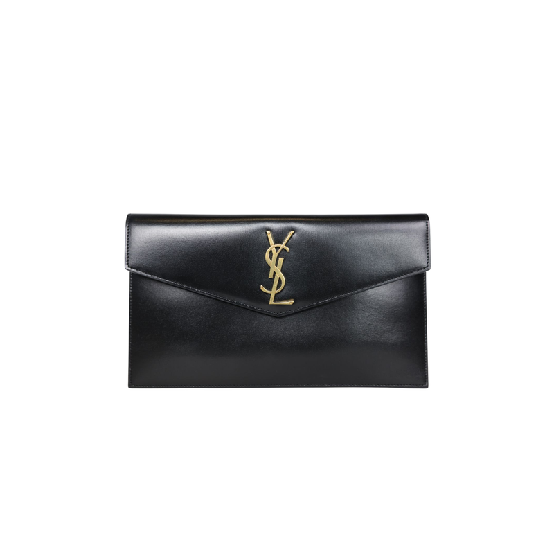 Saint Laurent Bag | Uptown pouch in black calfskin leather