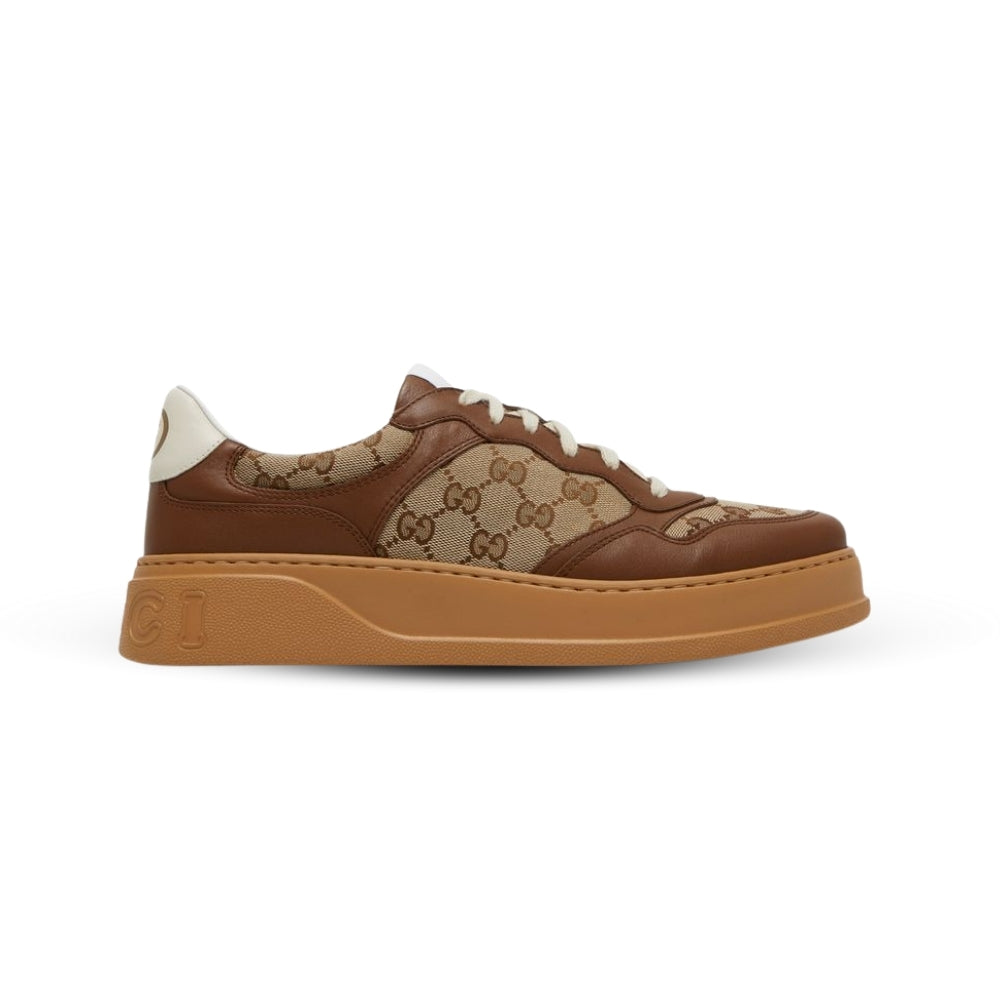Gucci Women’s GG Canvas Leather-Trimmed Sneakers – Brown (Mytheresa)