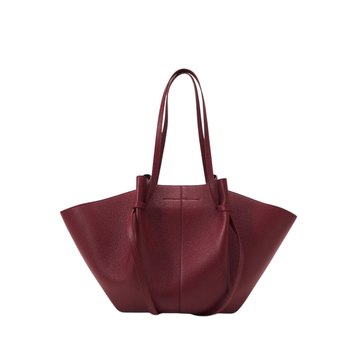 Polène Bag | Cyme Mini bag in a burgundy/ebony