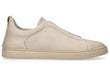 Zegna Triple Stitch Secondskin Beige Sneaker