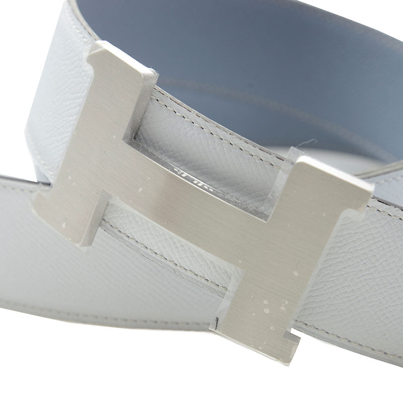 HERMES BELT WHITE/LIGHT BLUE
