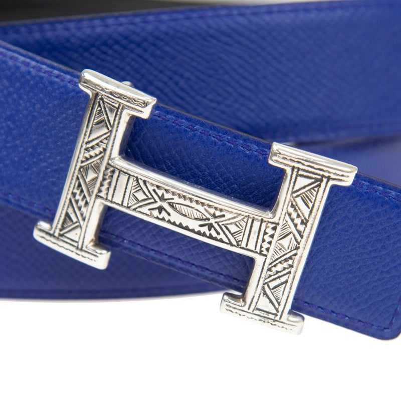 Hermès leather belt Blue